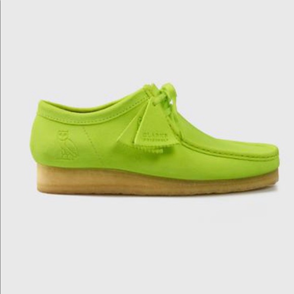 OVO x Clarks Originals Wallabee Lo Neon Green - Picture 3 of 3